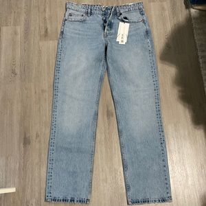 Zara mid ride full length straight jeans